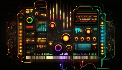 Fototapeta premium electronic circuit board