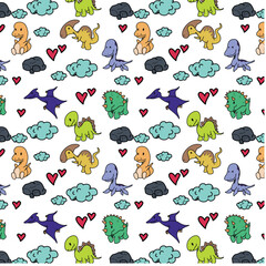 Pattern cute dinosaurs