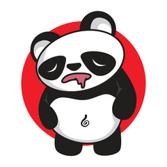 Vector Cartoon Cute Panda. Illustration Animal Concep