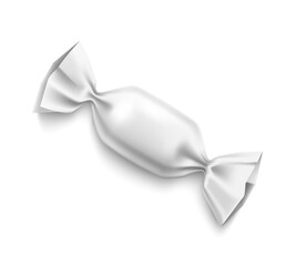 Candy wrapper mockup. Blank twisted sweet packing template