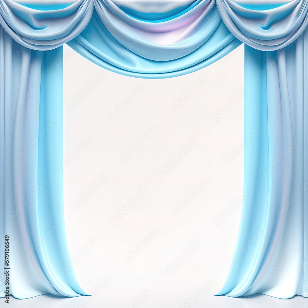 Wall mural generative ai: curtains luxury scene performance or background for web