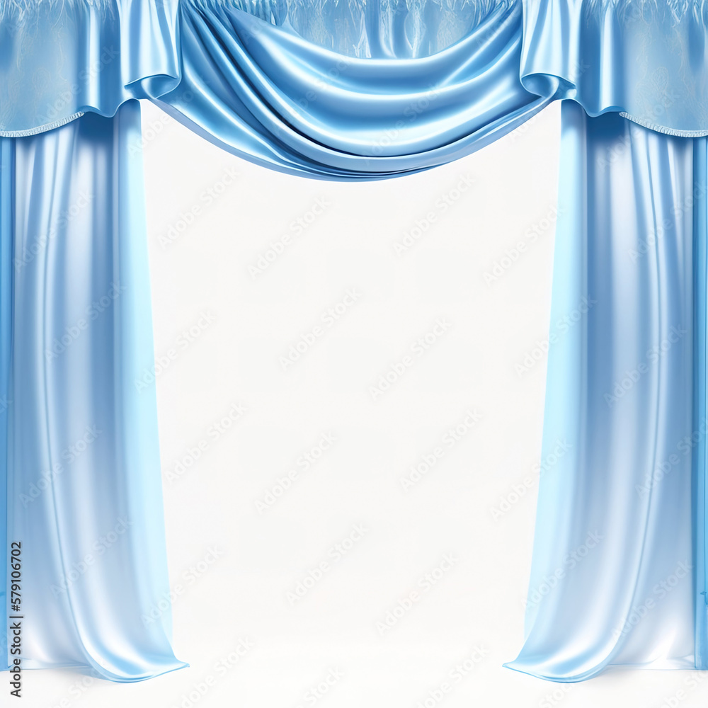 Wall mural generative ai: curtains luxury scene performance or background for web