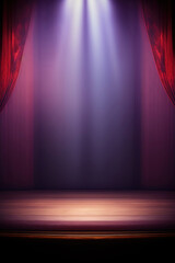 Generative AI: curtains luxury Scene performance or background for web