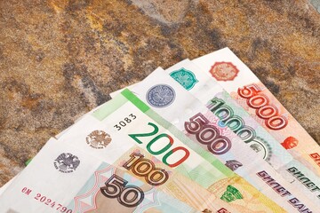 Various kinds of paper money bills