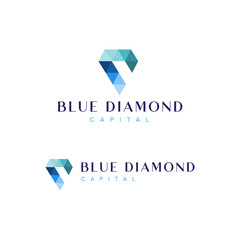 diamond digital logo design vector file