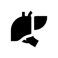 liver glyph icon