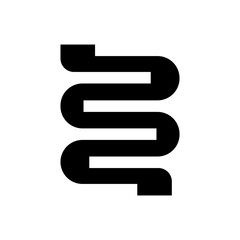 small intestine glyph icon