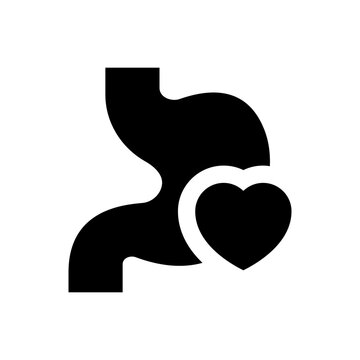 stomach glyph icon