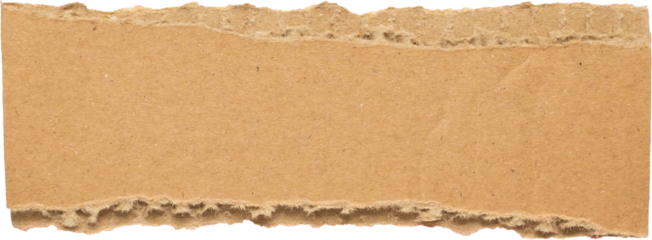 Brown Cardboard paper piece isolated on white background