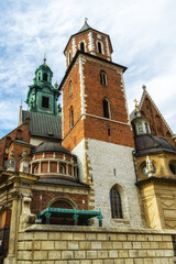 Fototapeta na wymiar The Wawel Cathedral , formally titled the Royal Archcathedral Basilica of Saints Stanislaus and Wenceslaus.