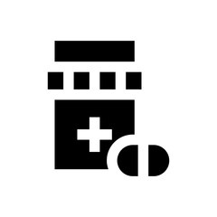Obraz premium painkiller glyph icon