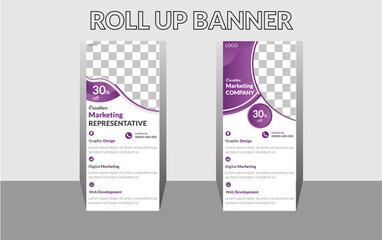modern business roll up banner templates Vector  business roll up vector abstract brochure concept.