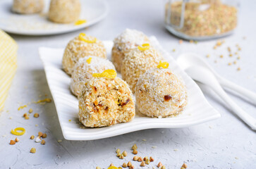 Green Buckwheat Raw Vegan Candies, Energy Bites