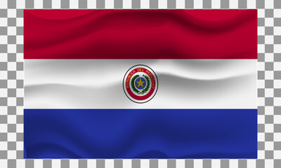 Flag of Paraguay. Paraguay waving flag. flag design, the national symbol of Paraguay, 3D Paraguay flag