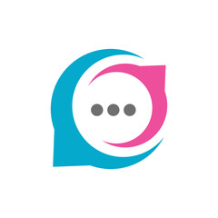 Communication chat logo