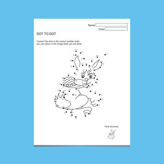 Easter Bunny Connecting Dots