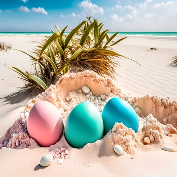 Tropical Easter Egg hunt at the Beach 1