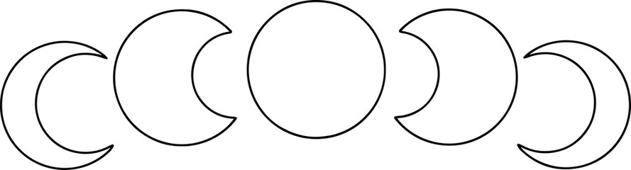 Moon, line art