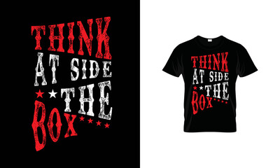 Think at side the box vector t-shirt design.