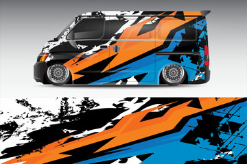 racing car wrap design for vehicle vinyl stickers and automotive company sticker livery