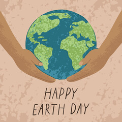 Vector Colorful International Mother Earth Day Greeting Card