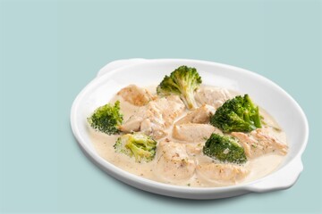 Tasty fresh hot dish in a bowl