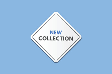 New Collection text Button. New Collection Sign Icon Label Sticker Web Buttons
