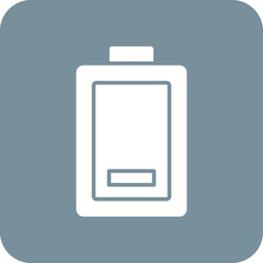Battery Low Multicolor Round Corner Glyph Inverted Icon