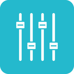 Volume Control Multicolor Round Corner Glyph Inverted Icon