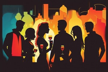 Abstract crowd of people: A modern artistic interpretation - Generative AI