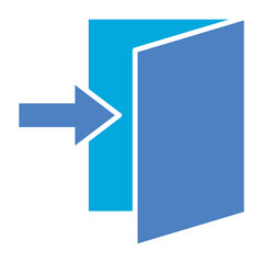 Login Glyph Two Color Icon