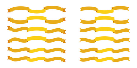Ribbons icon. Set. Vector illustration on a white background.