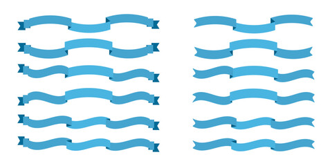 Ribbons icon. Set. Vector illustration on a white background.