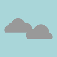 Weather icon. Weather forecast. Clouds Sky. Set. Vector illustration.