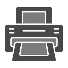 Printer Greyscale Glyph Icon