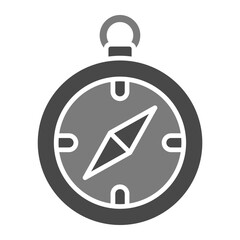 Compass Greyscale Glyph Icon