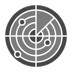 Radar Greyscale Glyph Icon