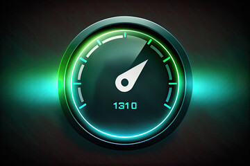 Naklejka premium Speedometer, gas, design, generative AI
