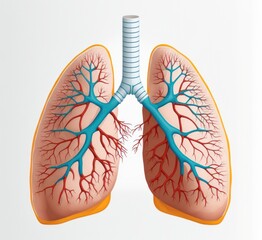 Virus and lung sickness, sick lung caused by virus, virus-related Lung model illness, Lung cancer and lung disease, Generative Ai