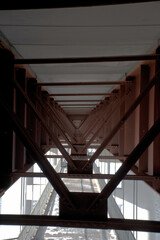Obraz na płótnie Canvas Architecture of a Bridge from the underside. 