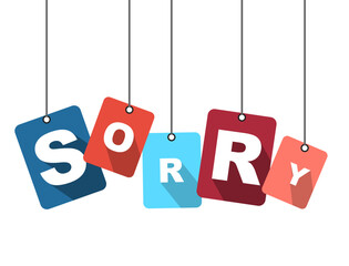 vector illustration background sorry