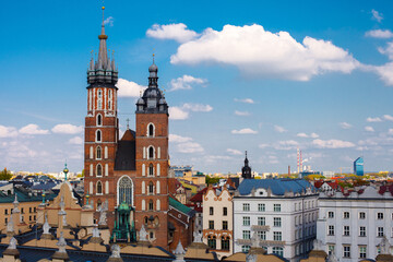 View at Mary's Church in Krakow, Poland