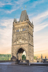 Fototapeta na wymiar Tower in the center of Prague, Czech Republic