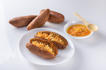 Frituras de plátano con maní