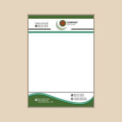 Creating a Simple and Clean A4 Corporate Business Letterhead with Vector Design and Bleed