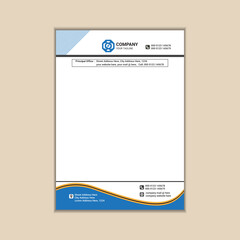 Creating a Simple and Clean A4 Corporate Business Letterhead with Vector Design and Bleed