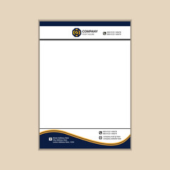 Naklejka premium Creating a Simple and Clean A4 Corporate Business Letterhead with Vector Design and Bleed