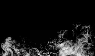 Abstract white powder smoke on dark background
