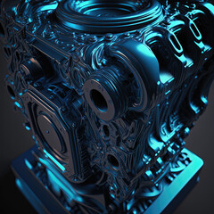 abstract diesel engine