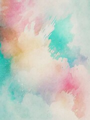 Obraz premium Pastel colorful watercolor painted grunge texture. Artistic raster background with spots, blots and stains.